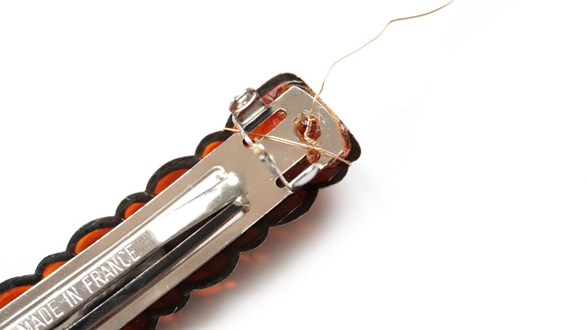 Fermaglio a squame di tartaruga fai da te con perle di perle : Tappa 1 Fermaglio a squame di tartaruga fai da te con perle di perle : Tappa 1