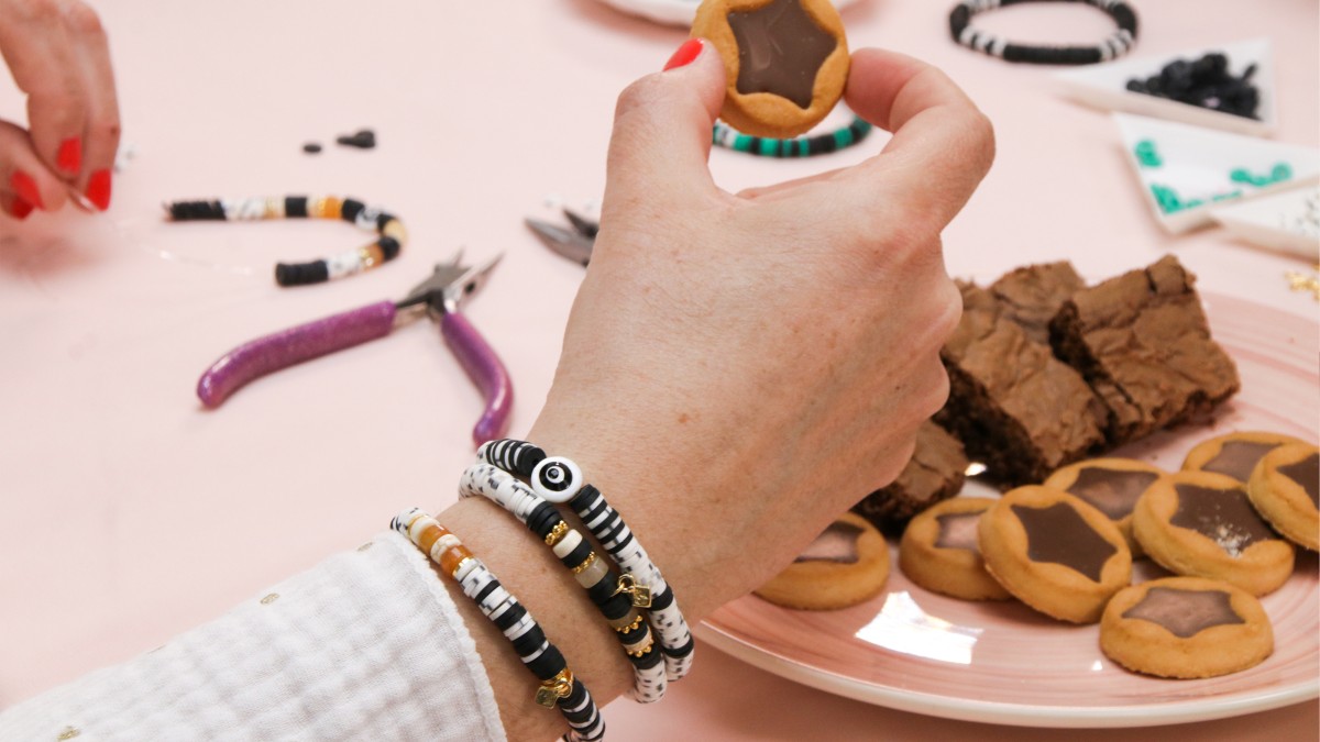 Schema Braccialetti elastici rotondi modello heishi Canopée