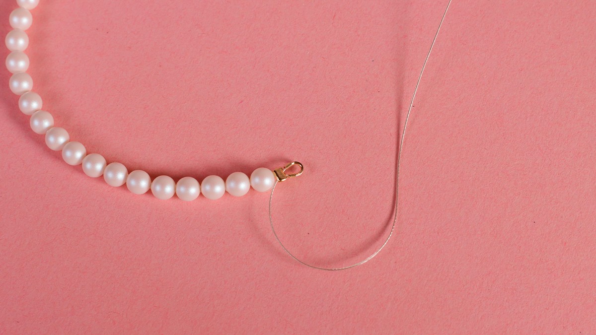 Elegante collana di cuori in cristallo con perle : Tappa 5