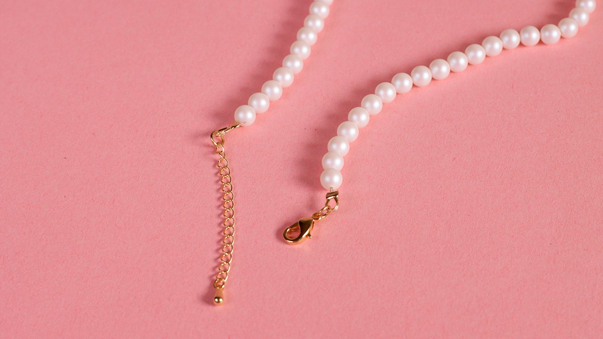 Elegante collana di cuori in cristallo con perle : Tappa 6