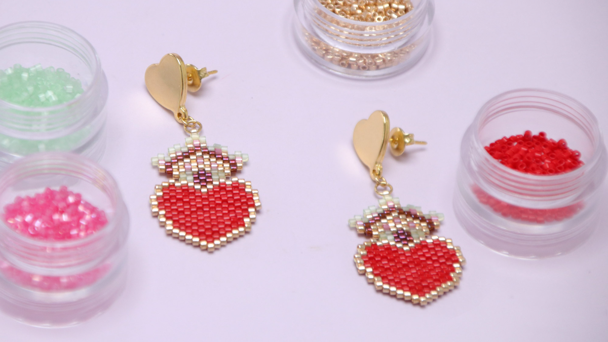 Schema Schema di tessitura Miyuki Ex-voto Heart o Mexican Beaded Heart