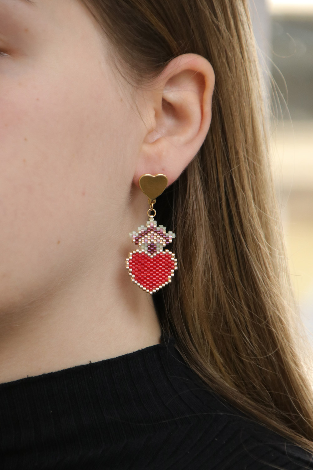 Schema Schema di tessitura Miyuki Ex-voto Heart o Mexican Beaded Heart