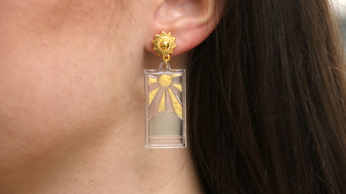 Schema Orecchini tutorial in resina UV LED pastello