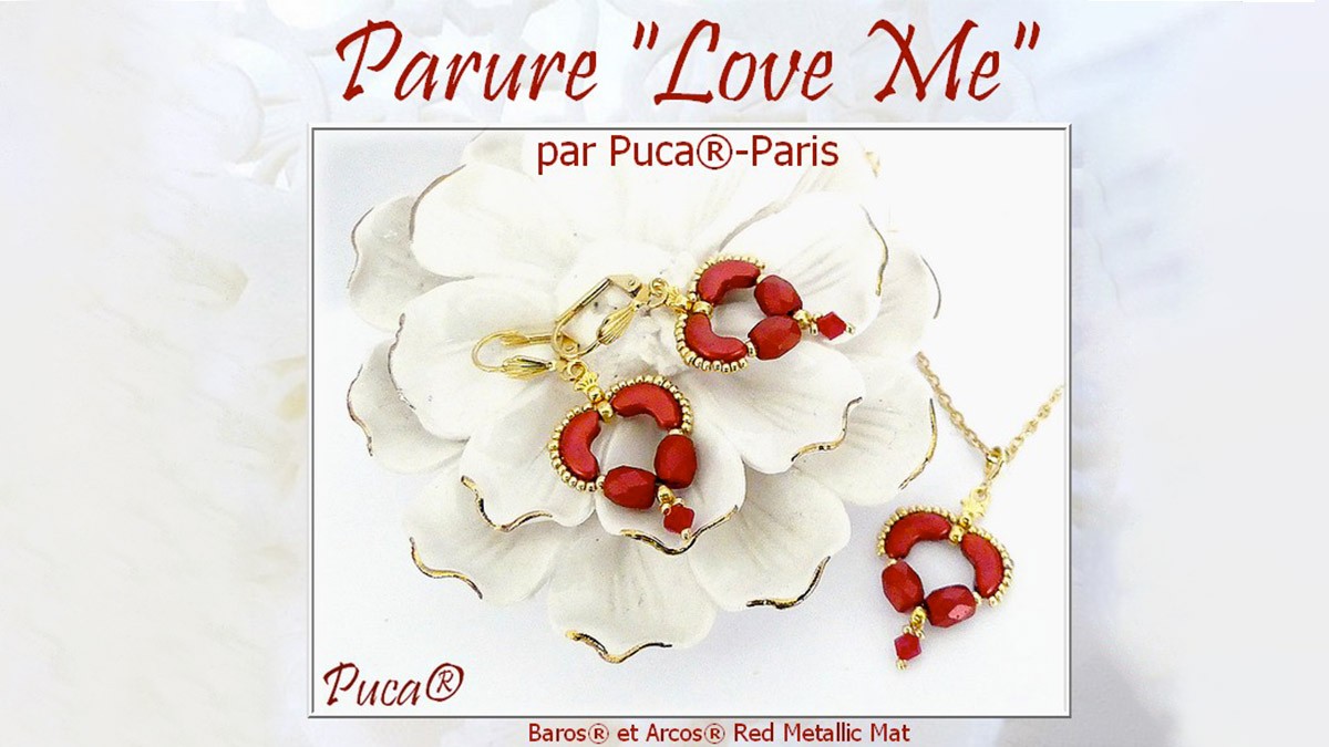 Schema Set Love Me con perline Arcos e Baros di Puca® tutorial