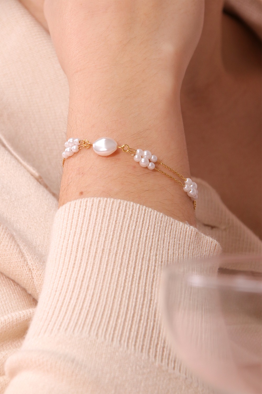 Schema Bracciale a catena in madreperla Schema Bracciale a catena in madreperla