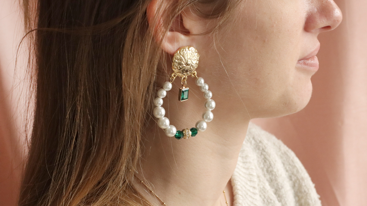 Schema Orecchini in stile barocco con perle Schema Orecchini in stile barocco con perle