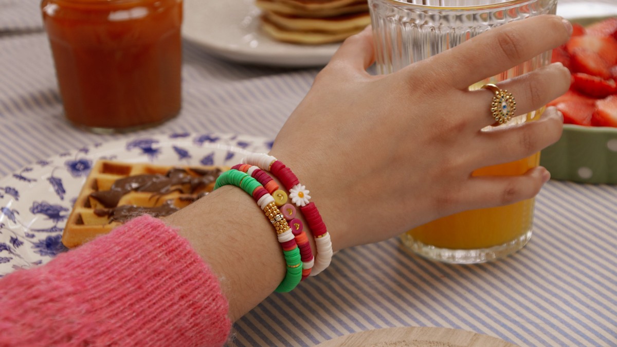 Schema Bracciali elastici tondi modello heishi Prairie