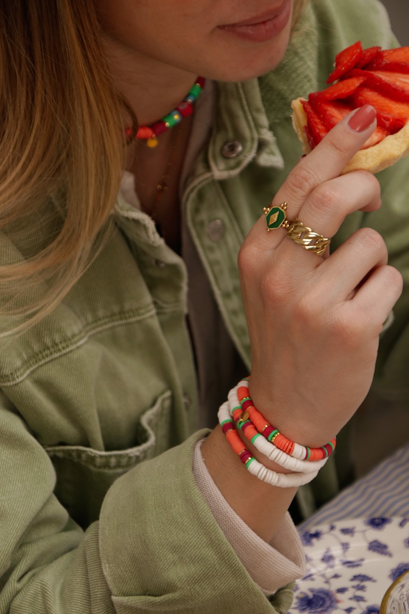 Schema Bracciali elastici tondi modello heishi Prairie