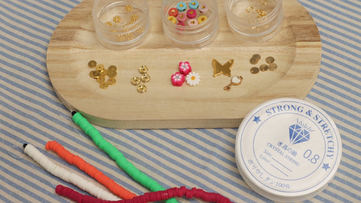 Bracciali elastici tondi modello heishi Prairie : Tappa 1