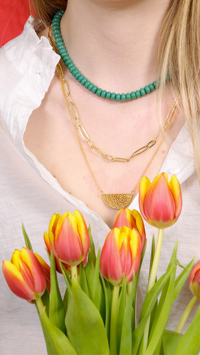 Schema Tuto collana multi fili di perline heishi