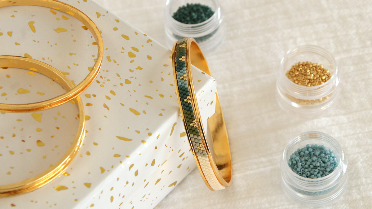 Schema Collana Miyuki oro in Peyote dispari