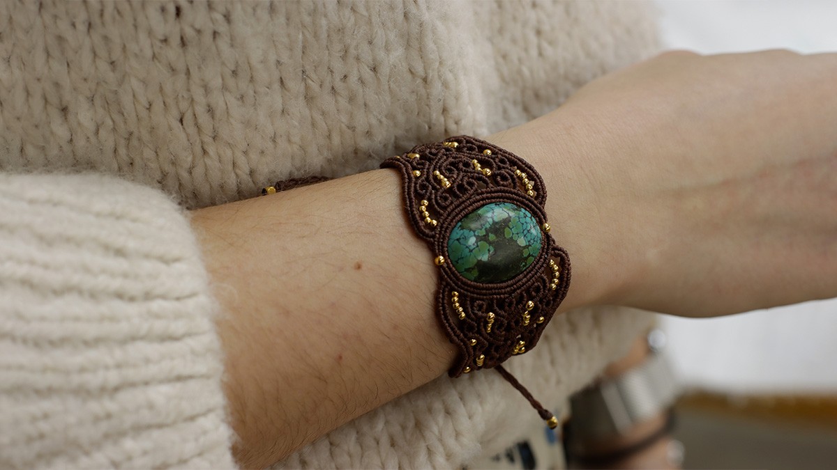 Tutorial per bracciale in micro macramè con cordoncino slam