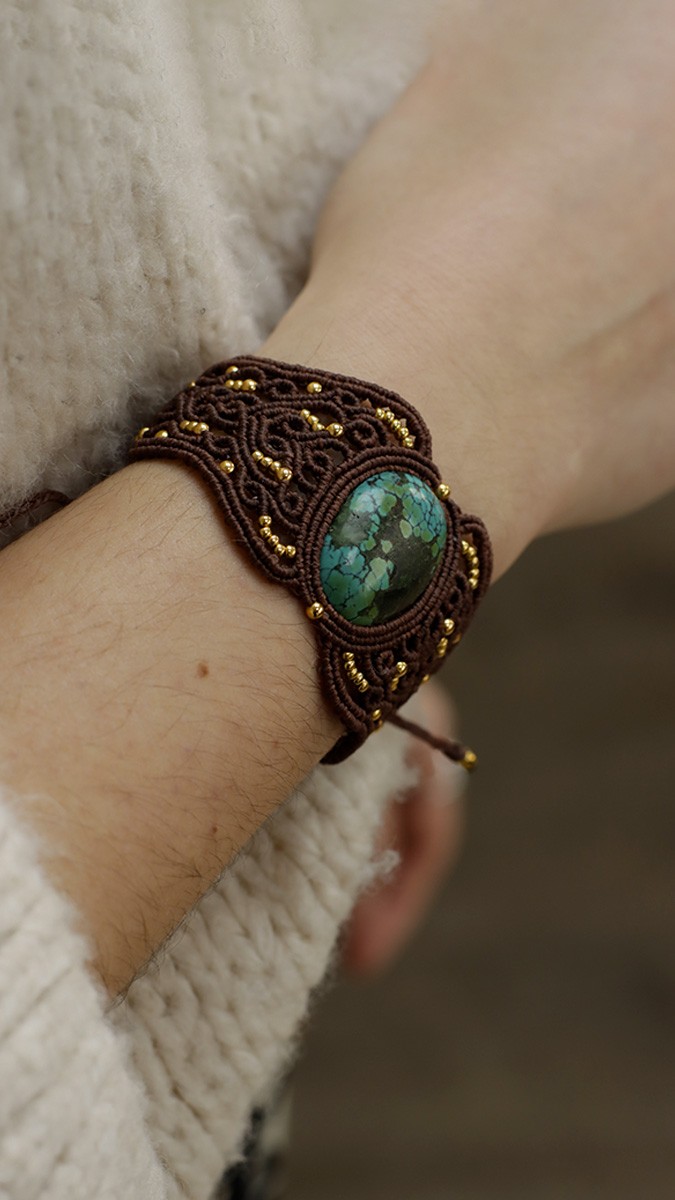 Tutorial per bracciale in micro macramè con cordoncino slam