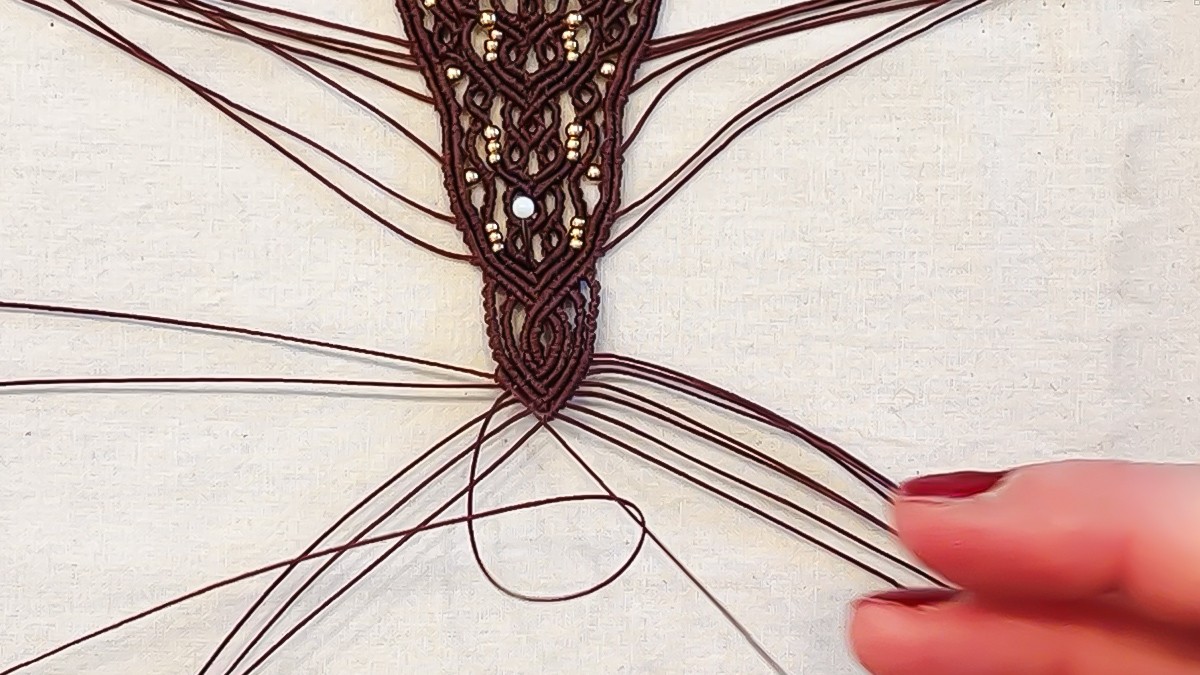 Tutorial per bracciale in micro macramè con cordoncino slam : Tappa 1