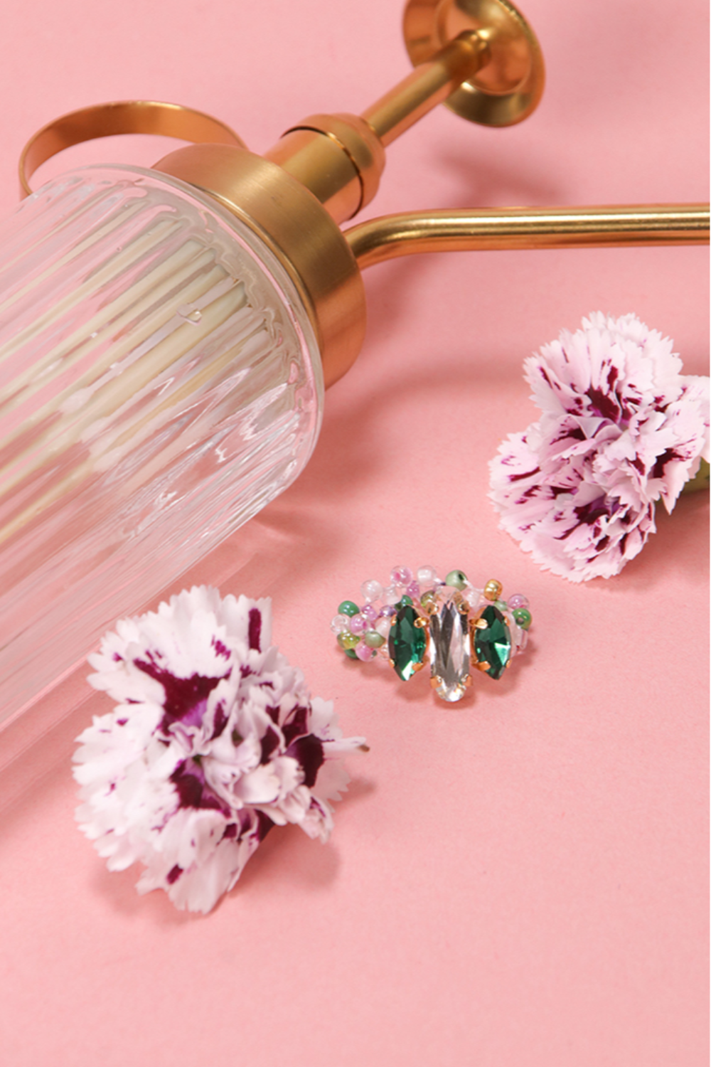 Schema Anello elastico in cristallo con perline