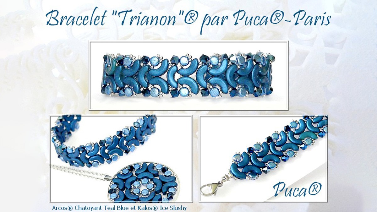 Bracciale a triangolo con perline Arcos e Kalos di Puca®. Bracciale a triangolo con perline Arcos e Kalos di Puca®.