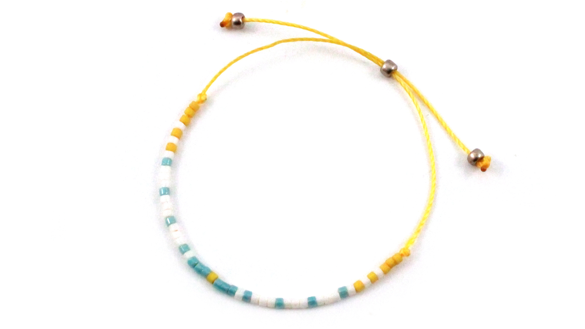 3 Braccialetti Miyuki a punto metallico e macramè : Tappa 18