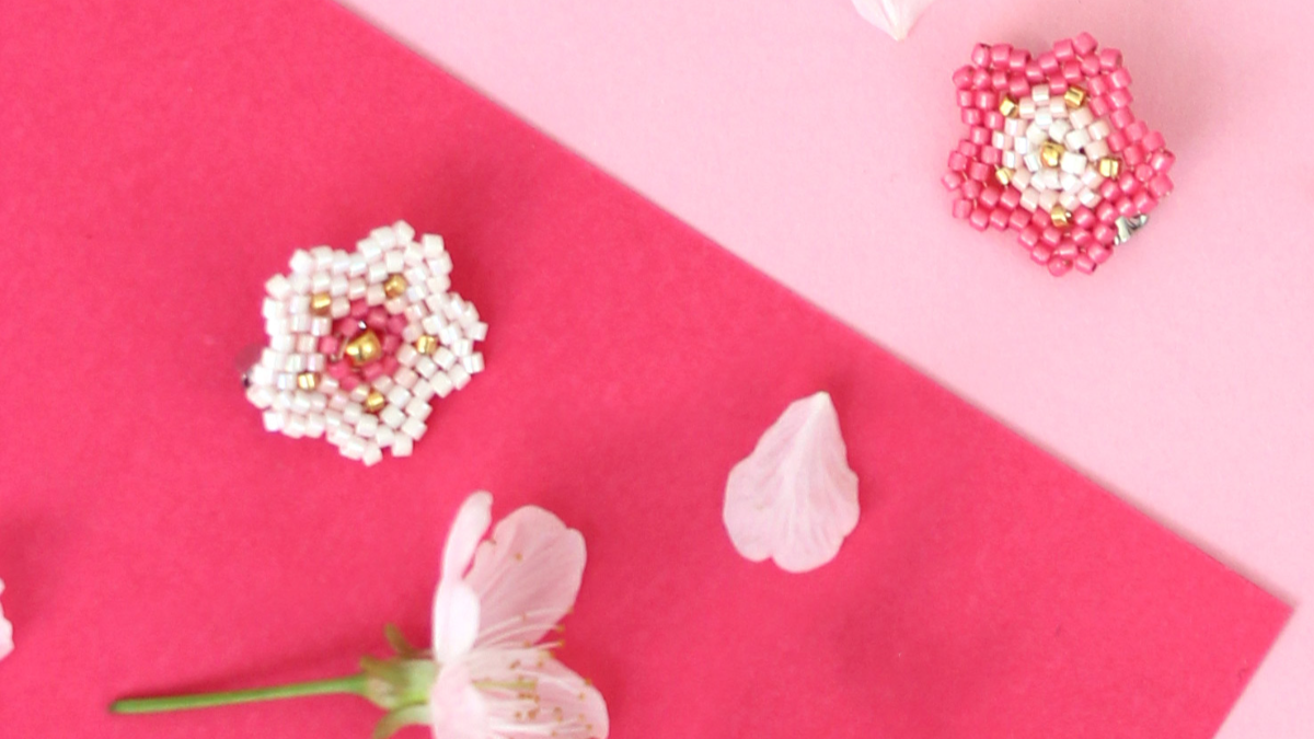 Schema Spille di perline Miyuki Cherry Blossom in peyote circolare