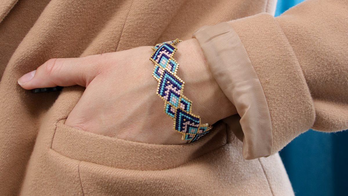 Bracelet Bangle Miyuki en Peyote Circulaire