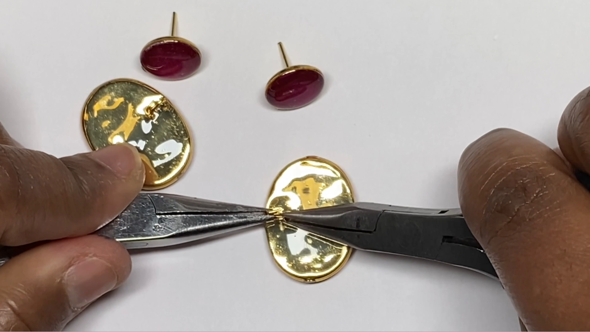 Orecchini pendenti in polimero, inchiostro e resina UV : Tappa 20 Orecchini pendenti in polimero, inchiostro e resina UV : Tappa 20