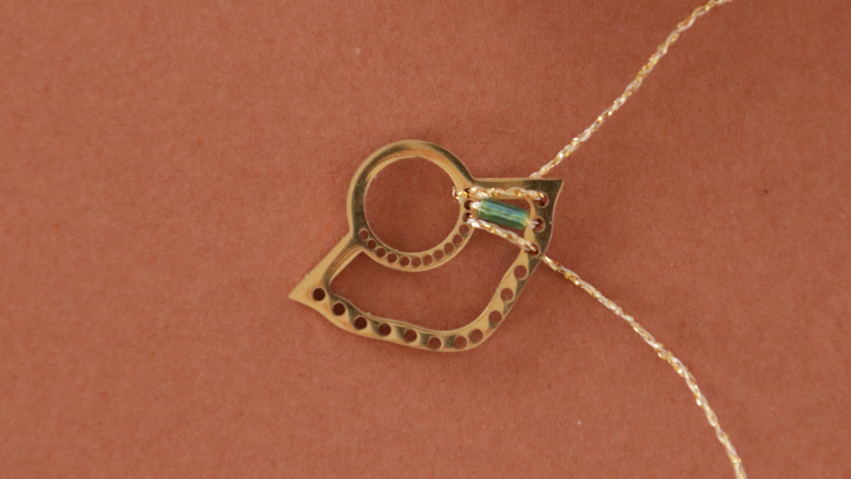 Orecchini pendenti in acciaio inossidabile Miyuki Bugles Gold : Tappa 2