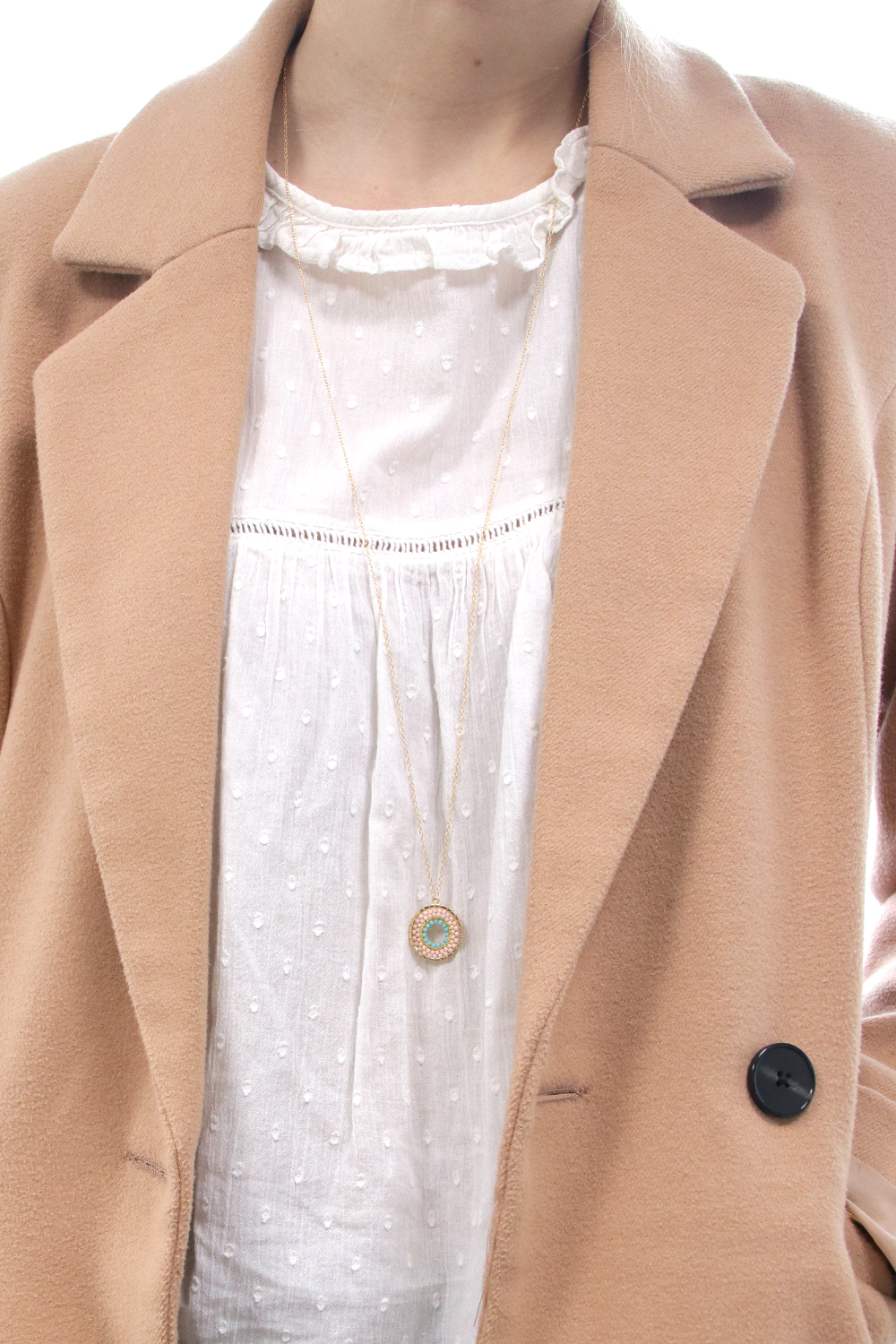 Schema Collana Miyuki con ciondolo rotondo Brick Stitch