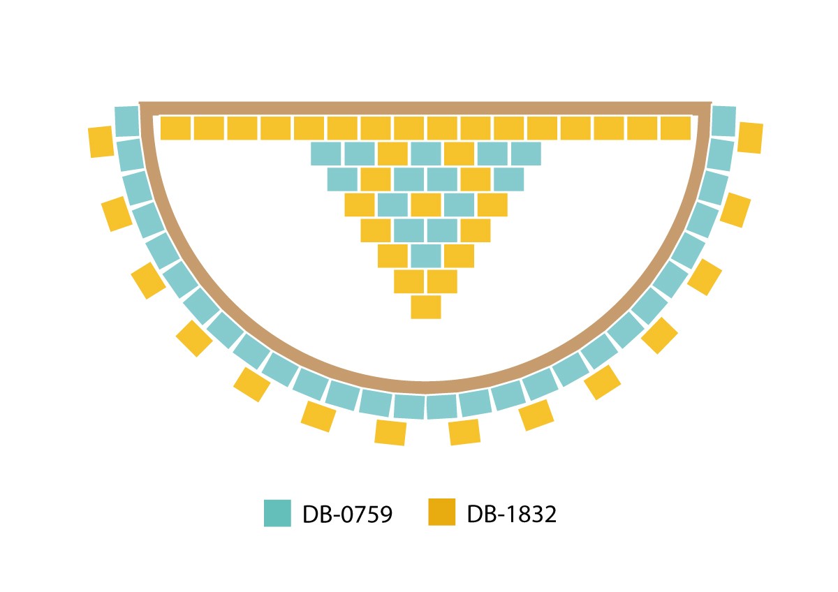 Schema Orecchini a semicerchio Miyuki Brick Stitch