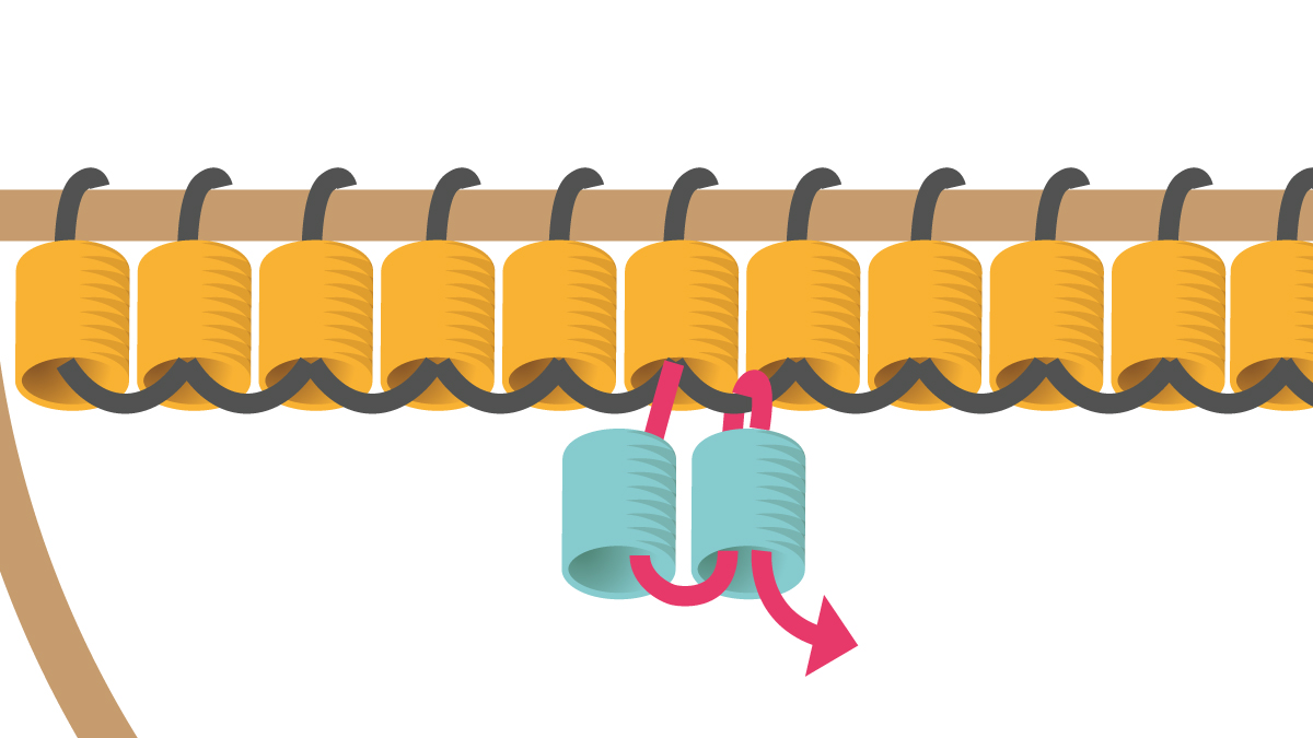 Orecchini a semicerchio Miyuki Brick Stitch : Tappa 4