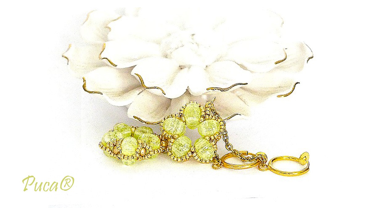 Orecchini di perle Samos di Puca®, con aquilegia