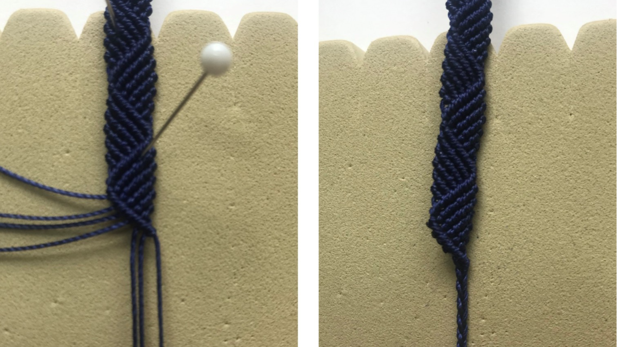 Bracciale da uomo in micro macramè : Tappa 30 Bracciale da uomo in micro macramè : Tappa 30