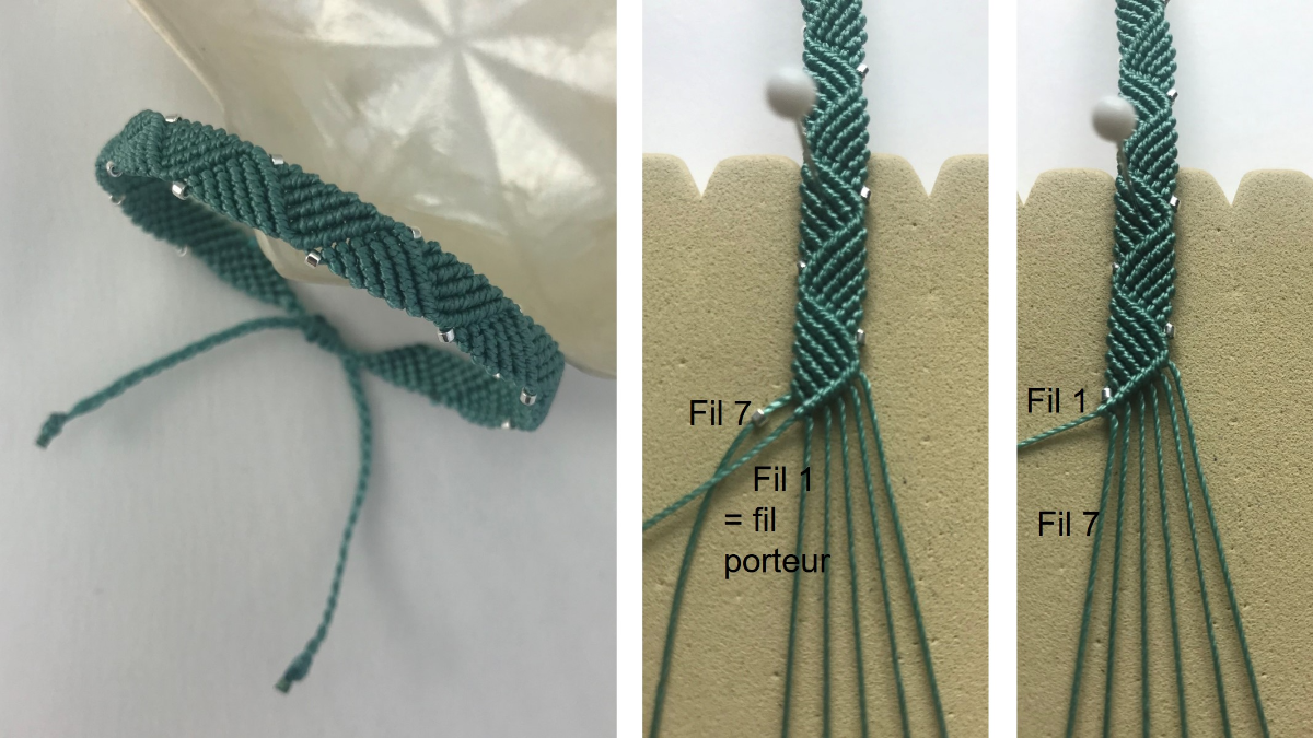 Bracciale da uomo in micro macramè : Tappa 34 Bracciale da uomo in micro macramè : Tappa 34