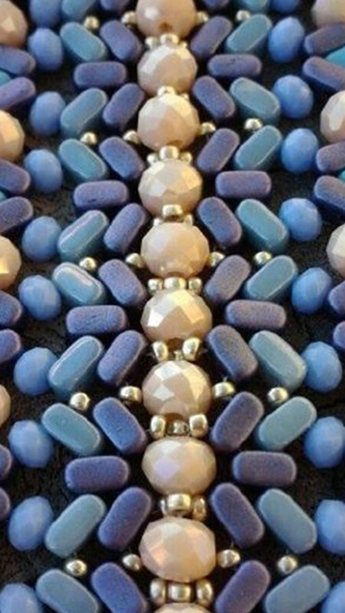 Schema Bracelet avec Kheops®, Ios® et perles facettées