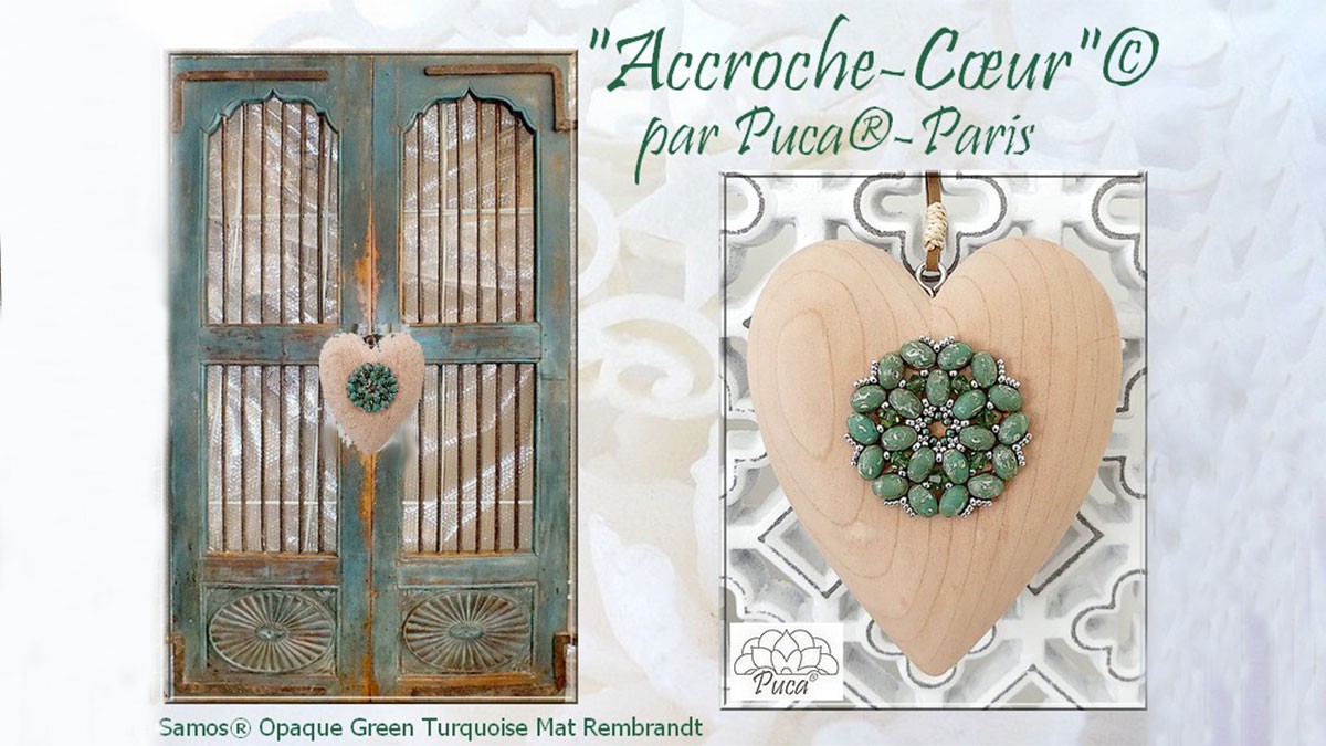 Schema Chiusura a cuore con perline Samos di Puca® diagramma Schema Chiusura a cuore con perline Samos di Puca® diagramma