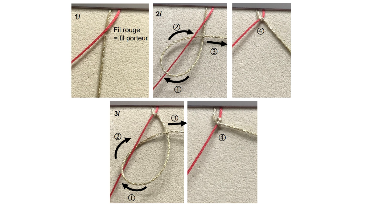 Bracciale in micro-macramè e pietre preziose : Tappa 1