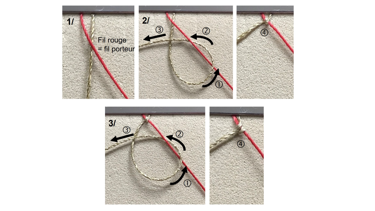 Bracciale in micro-macramè e pietre preziose : Tappa 2