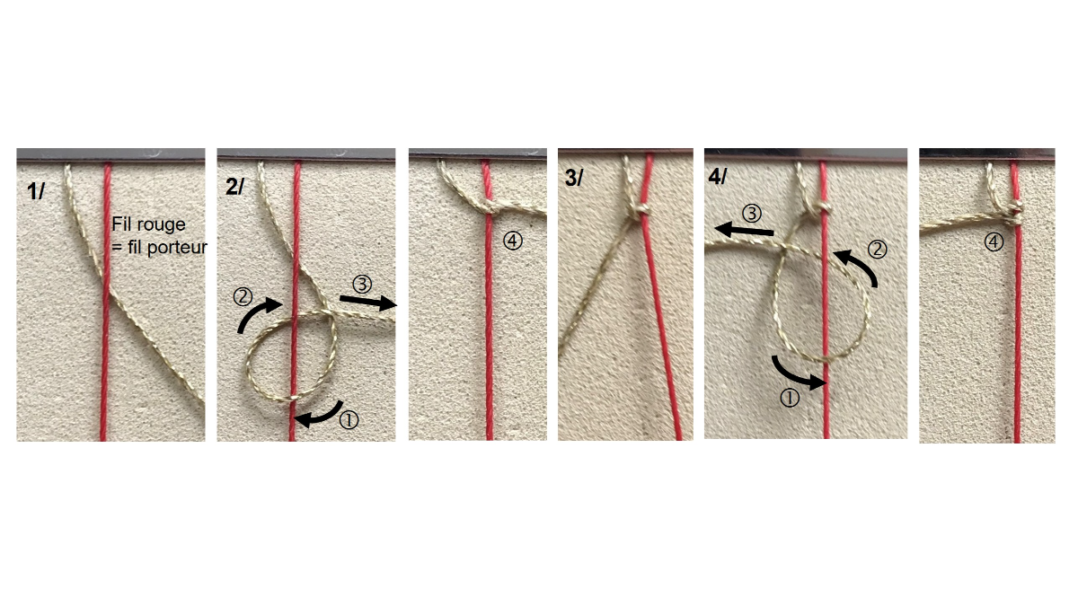 Bracciale in micro-macramè e pietre preziose : Tappa 3