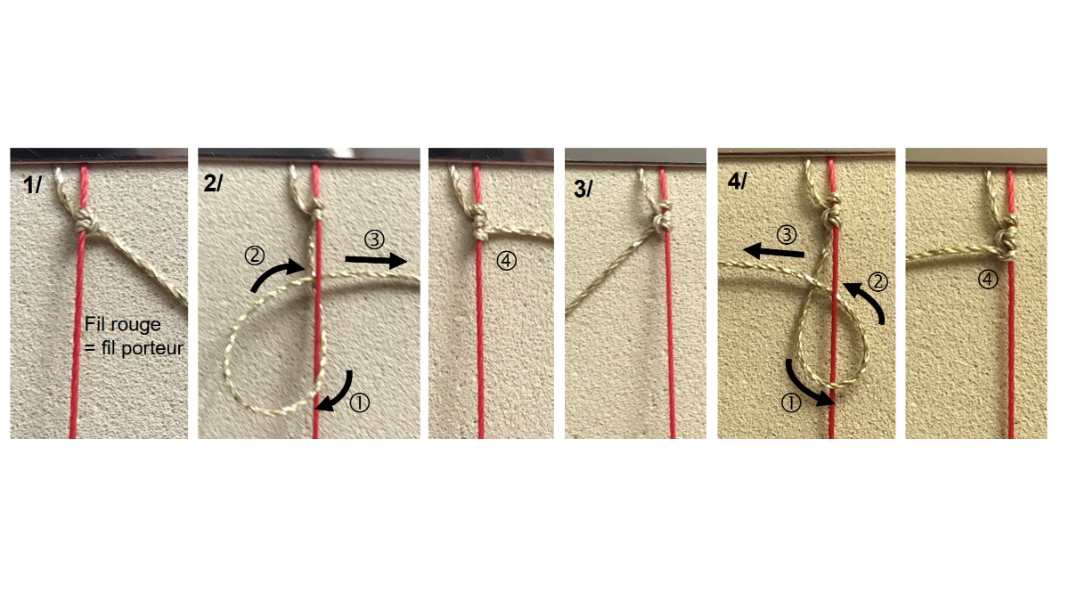 Bracciale in micro-macramè e pietre preziose : Tappa 4