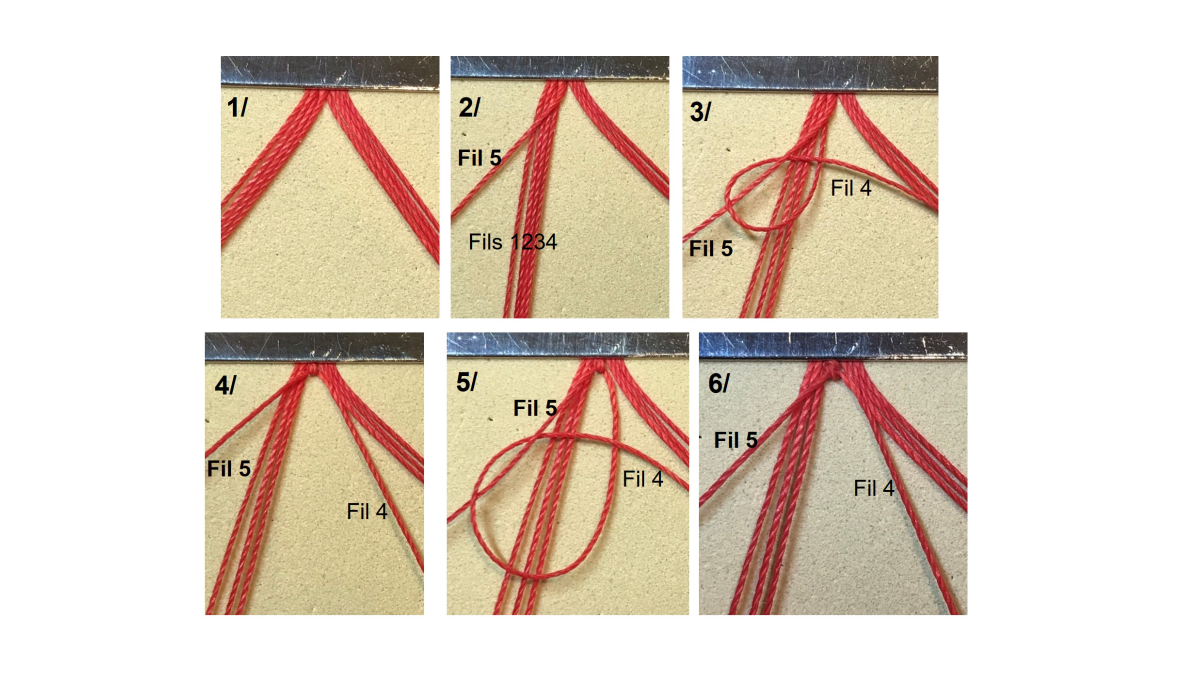 Bracciale in micro-macramè e pietre preziose : Tappa 7