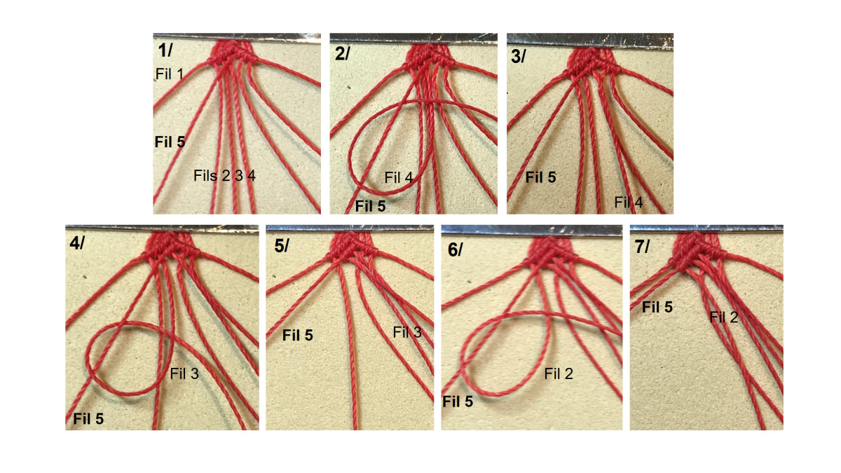 Bracciale in micro-macramè e pietre preziose : Tappa 10