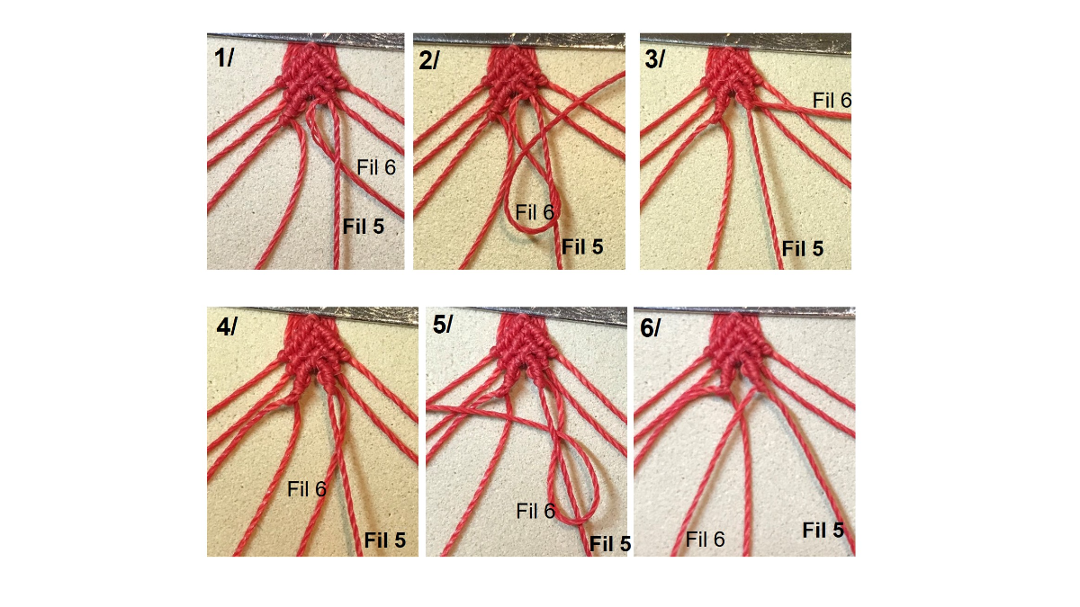 Bracciale in micro-macramè e pietre preziose : Tappa 15