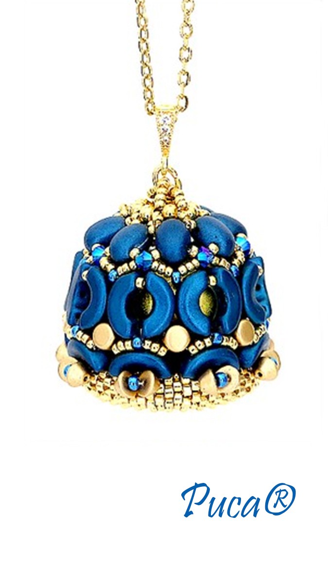 Schema Ciondolo Carillon con cabochon in vetro di Puca®, Italia