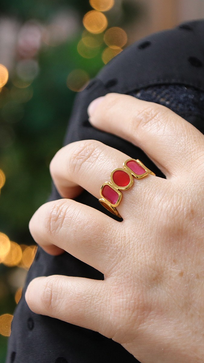 Anello multicolore fai da te in resina UV LED