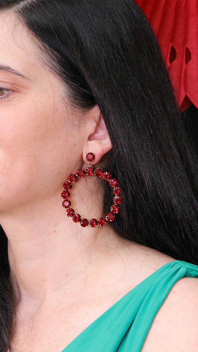 Orecchini pendenti in cristallo Aurora