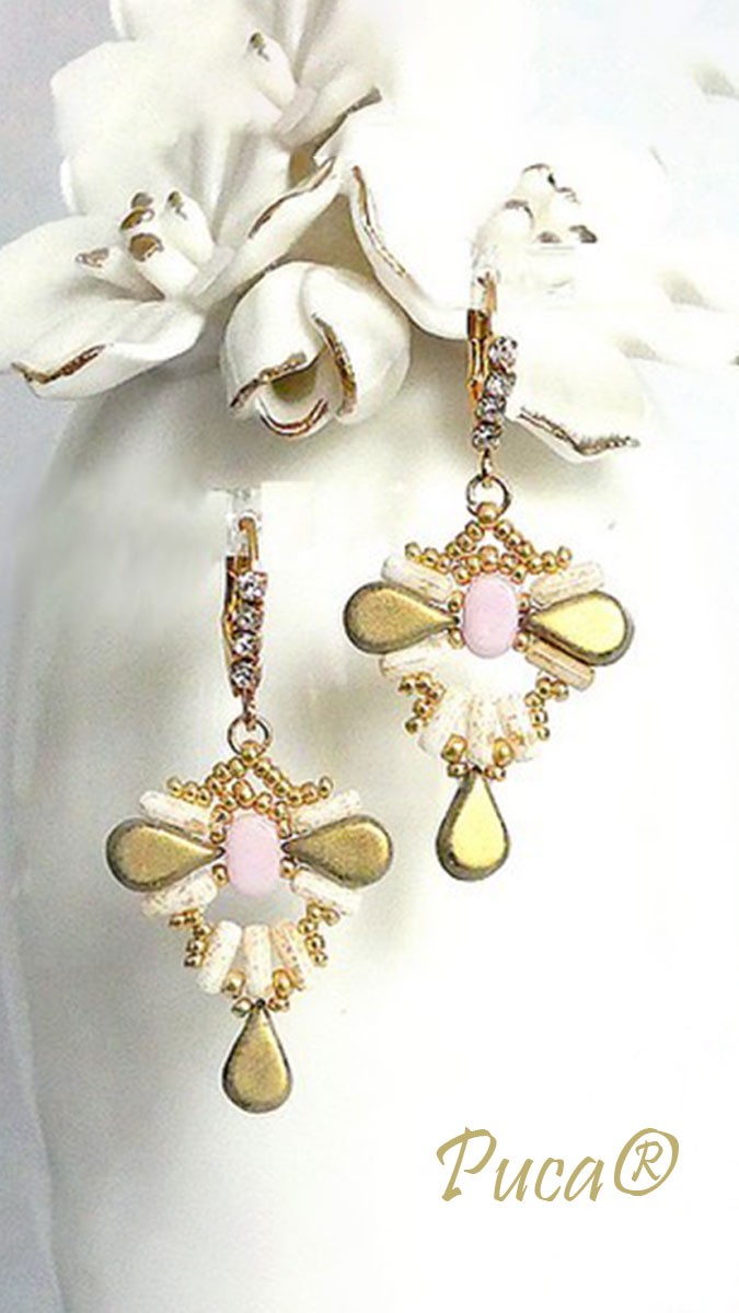 Schema Orecchini Aïna con perle Amos di Puca® - Puca Schema Orecchini Aïna con perle Amos di Puca® - Puca