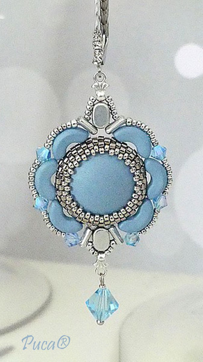 Schema Orecchini Noélia con cabochon di Puca® - Puca