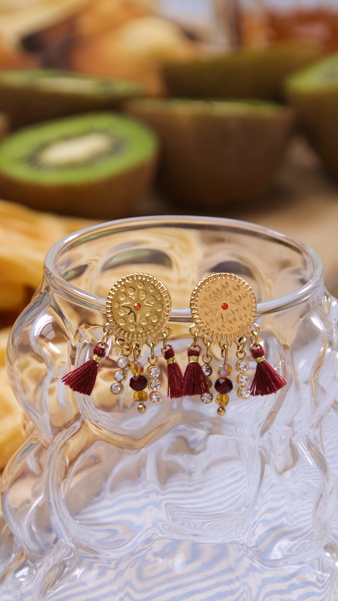 Schema Orecchini con nappe personalizzabili Schema Orecchini con nappe personalizzabili