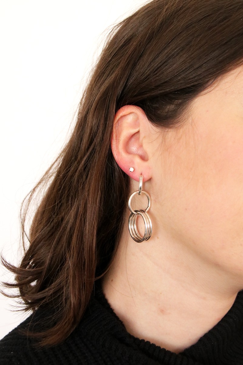 Schema Tuto - Realizzazione di orecchini a più cerchi in argento 925