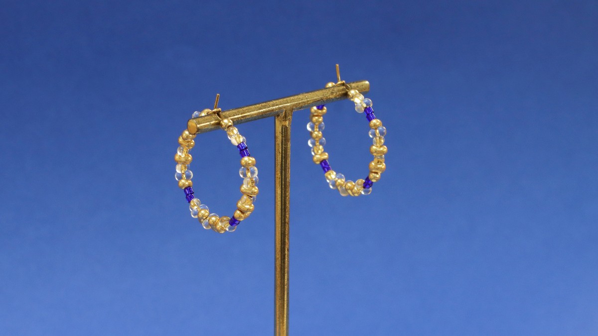 Orecchini a cerchio con perline Miyuki Berry Beads e Miyuki Delica : Tappa 1