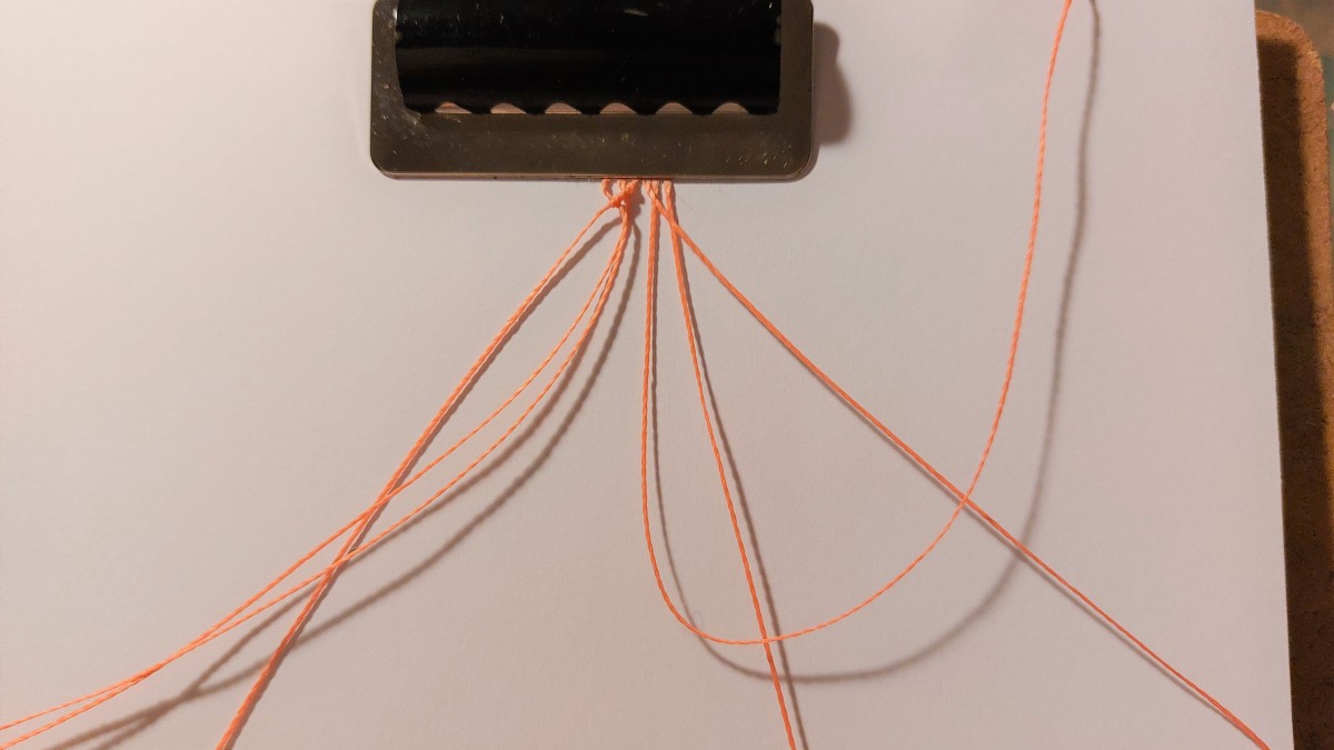 Bracciale estivo in micro-macramè : Tappa 4