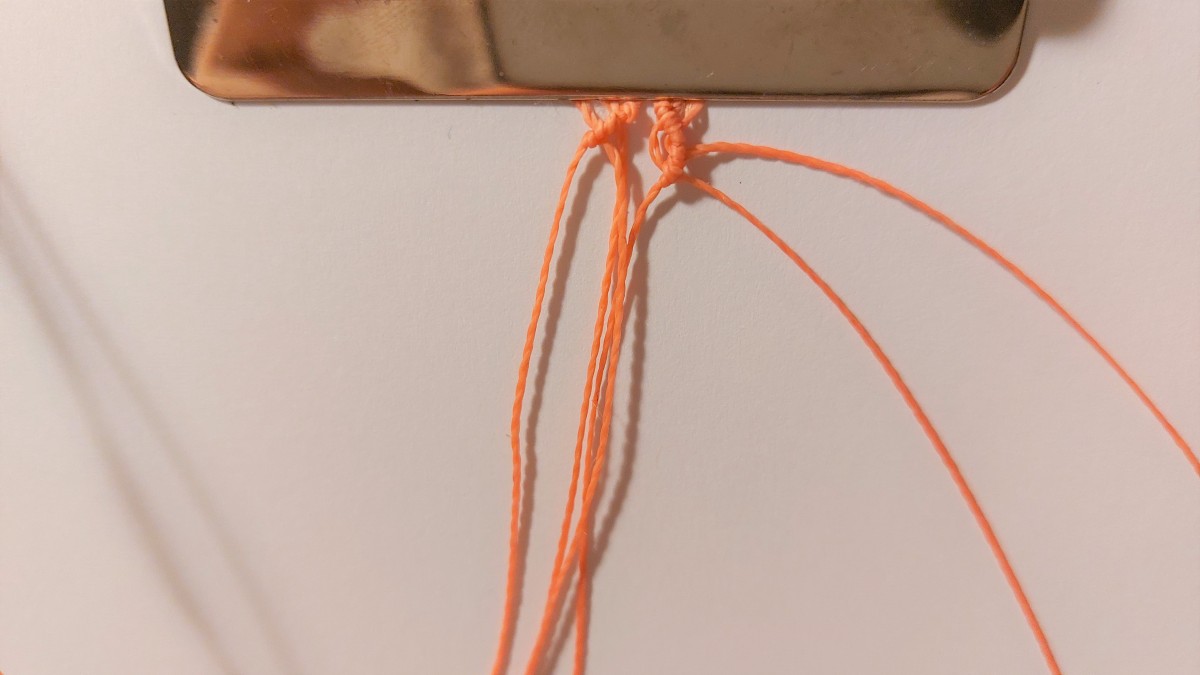 Bracciale estivo in micro-macramè : Tappa 5